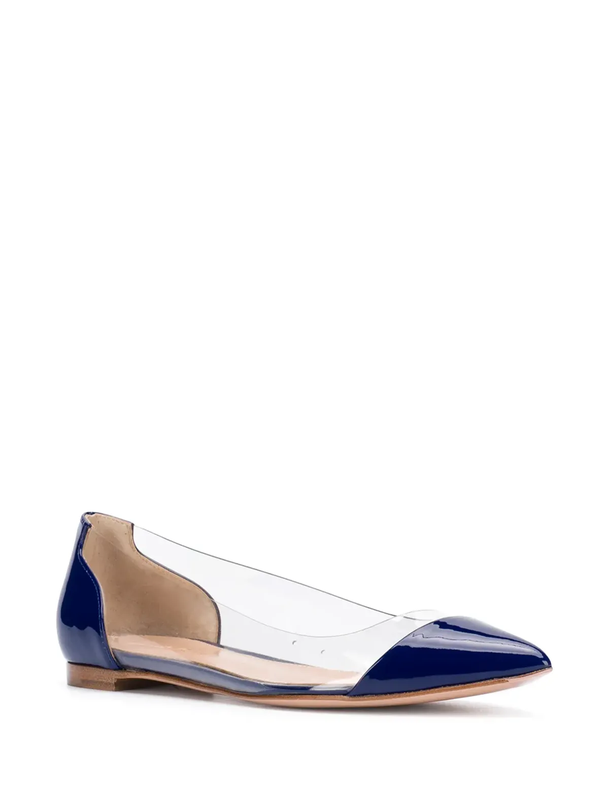 Gianvito Rossi Azure Trasp バレエシューズ - 画像3