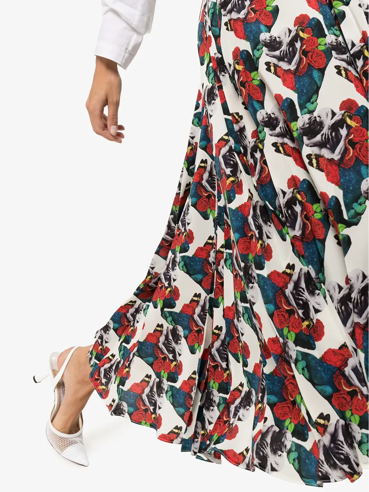 Valentino Garavani x アンダーカバー ラバーズ プリント プリーツスカート - 画像5