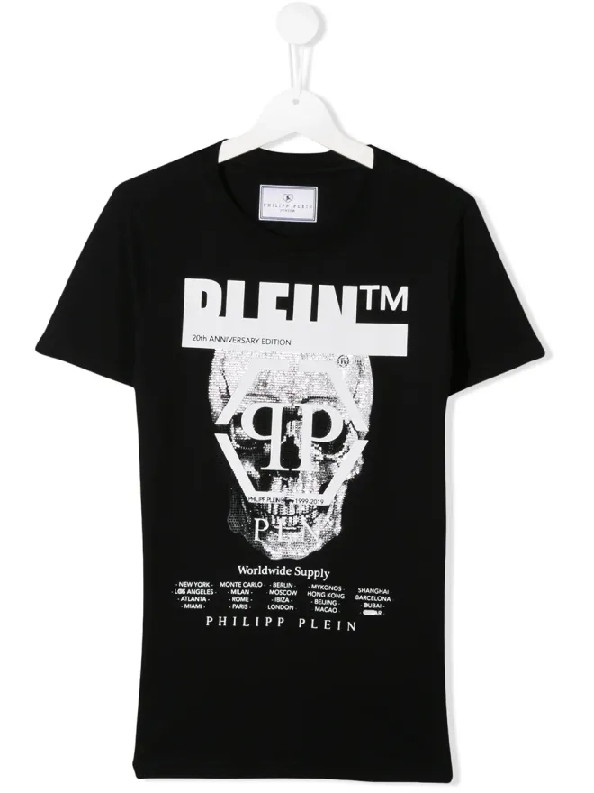 Philipp Plein Junior Philipp Plein Junior フォトグラフィックプリント ロゴTシャツの商品画像