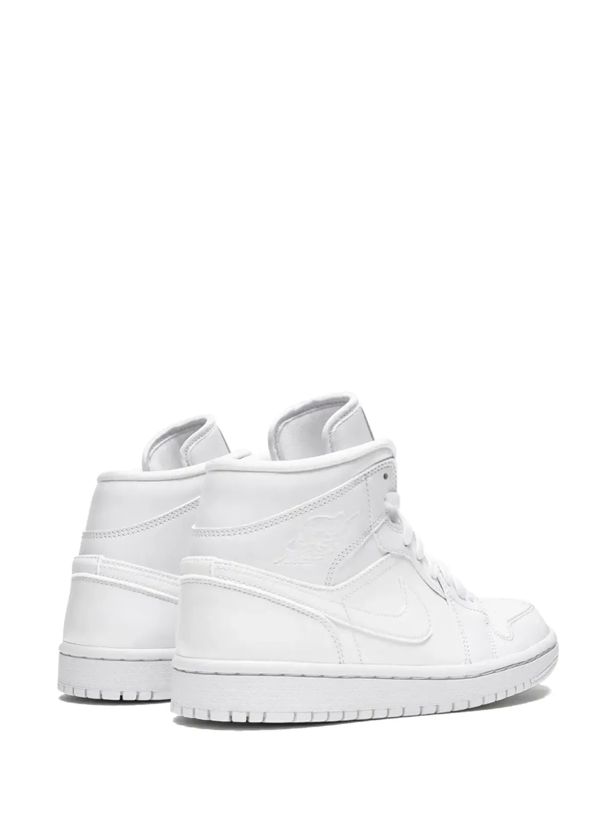 Jordan エアジョーダン 1 ミッド トリプルホワイト パテントレザー スニーカー - 画像3