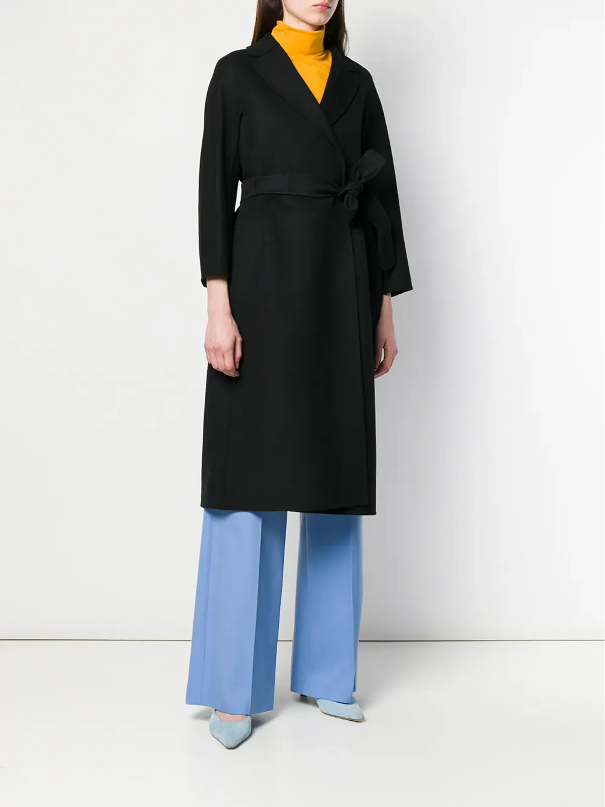 S Max Mara ベルト付きダスターコート - 画像3