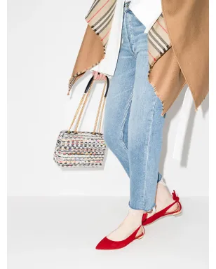 Aquazzura ボウタイ付きスエード バレリーナ - レッド - サムネイル2