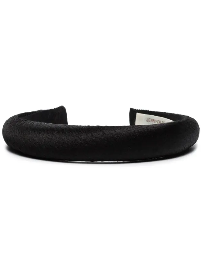 Jennifer Behr Jennifer Behr Tori hammered silk headband - Blackの商品画像