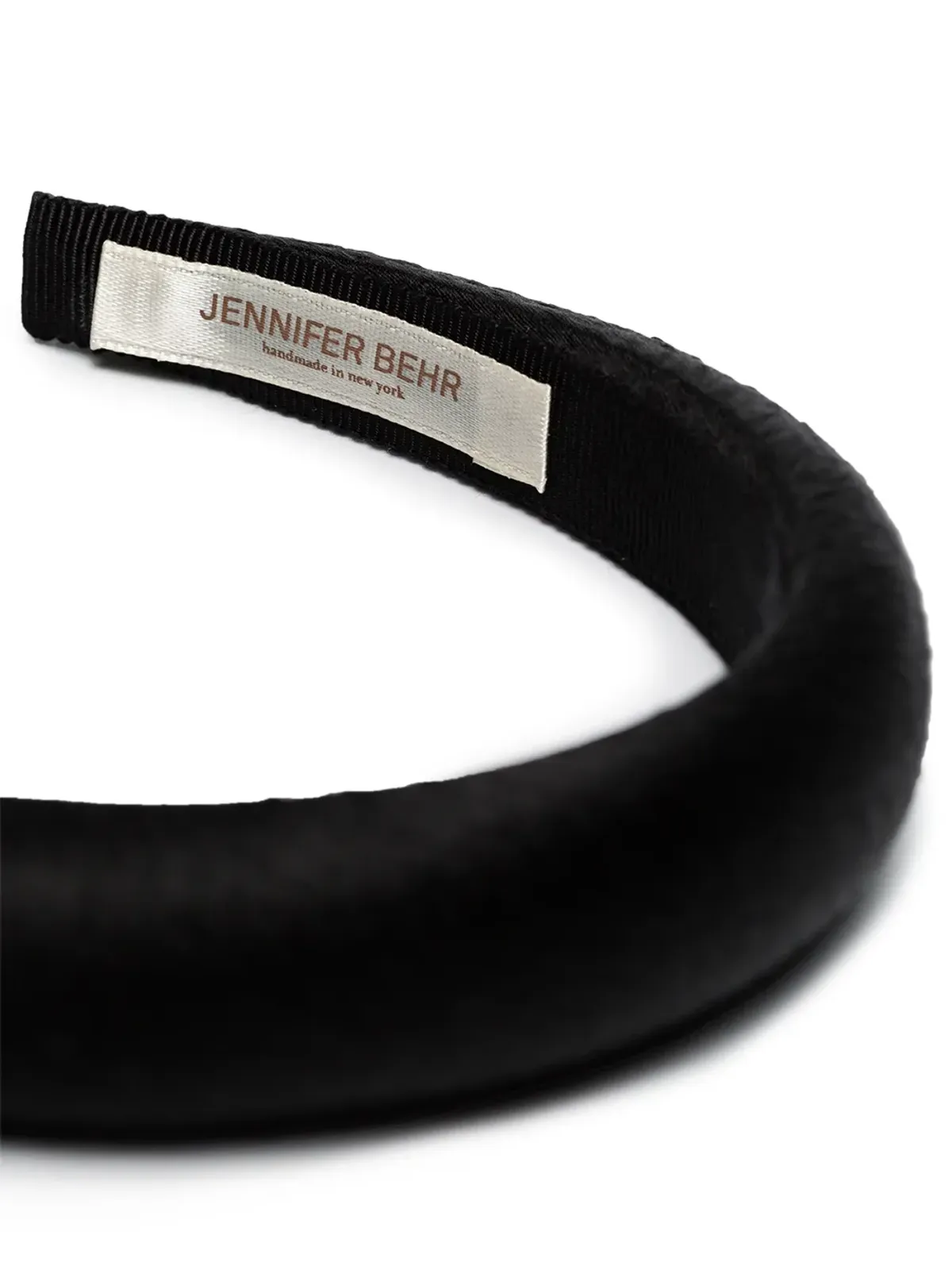 Jennifer Behr Tori hammered silk headband - Black - 画像3