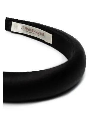 Jennifer Behr Tori hammered silk headband - Black - サムネイル3