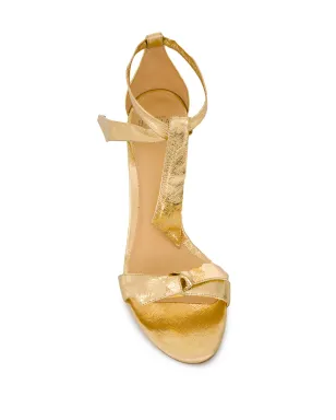 Alexandre Birman アンクルタイ付きヒールサンダル（ゴールド） - サムネイル4