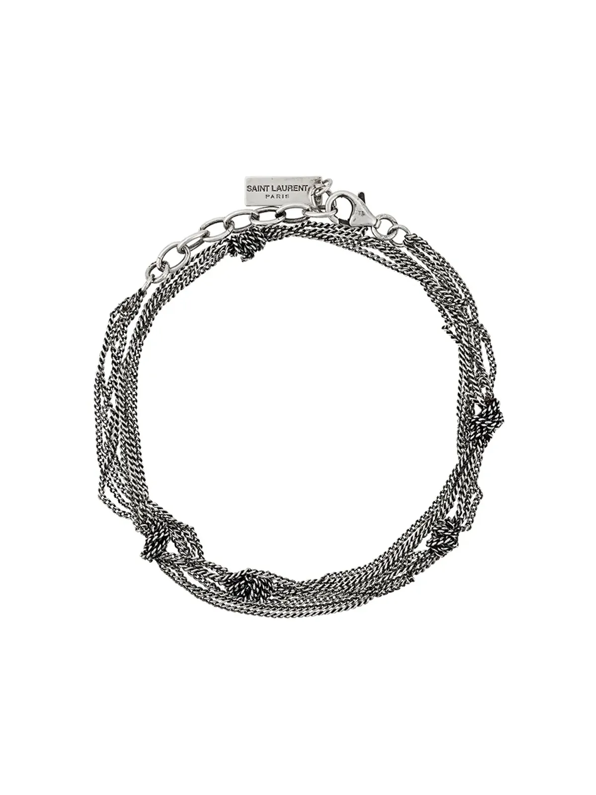 Saint Laurent マルチチェーンノットブレスレット - 画像1
