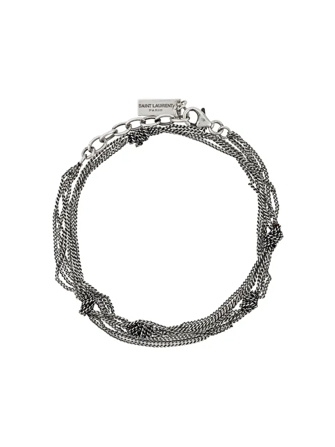 Saint Laurent Saint Laurent マルチチェーンノットブレスレットの商品画像