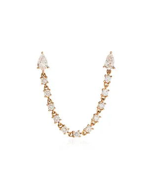 Anita Ko 18Kゴールドとダイヤモンド ループイヤリング - サムネイル1