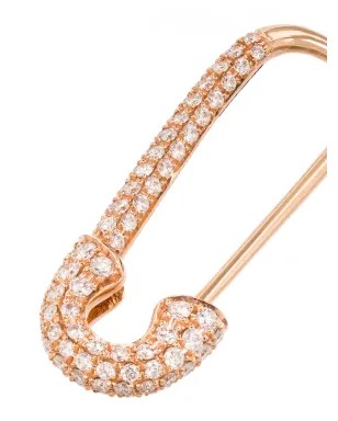 Anita Ko 18K ローズゴールド セーフティピン ダイヤモンド イヤリング - ピンク - サムネイル3