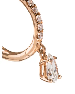 Anita Ko 18K ローズゴールド ダイヤモンド フープピアス - サムネイル3