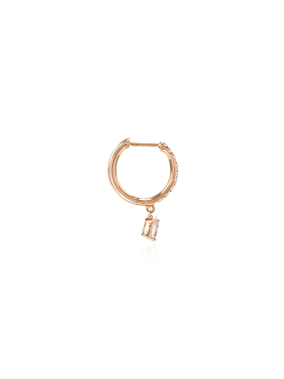 Anita Ko 18K ローズゴールド ダイヤモンド フープピアス - 画像4