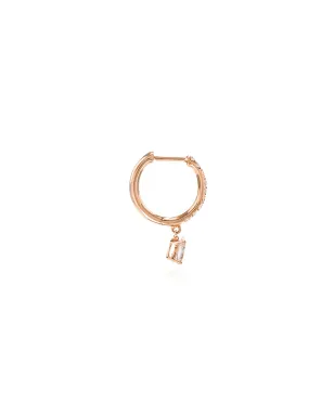 Anita Ko 18K ローズゴールド ダイヤモンド フープピアス - サムネイル4