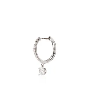 Anita Ko 18Kホワイトゴールド ダイヤモンド フープピアス - サムネイル1