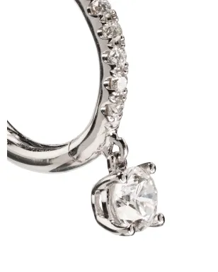 Anita Ko 18Kホワイトゴールド ダイヤモンド フープピアス - サムネイル3