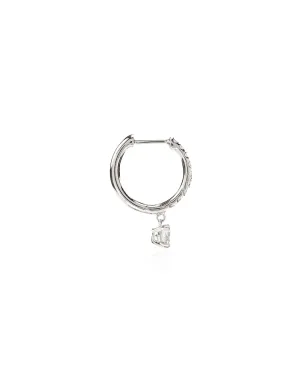 Anita Ko 18Kホワイトゴールド ダイヤモンド フープピアス - サムネイル4