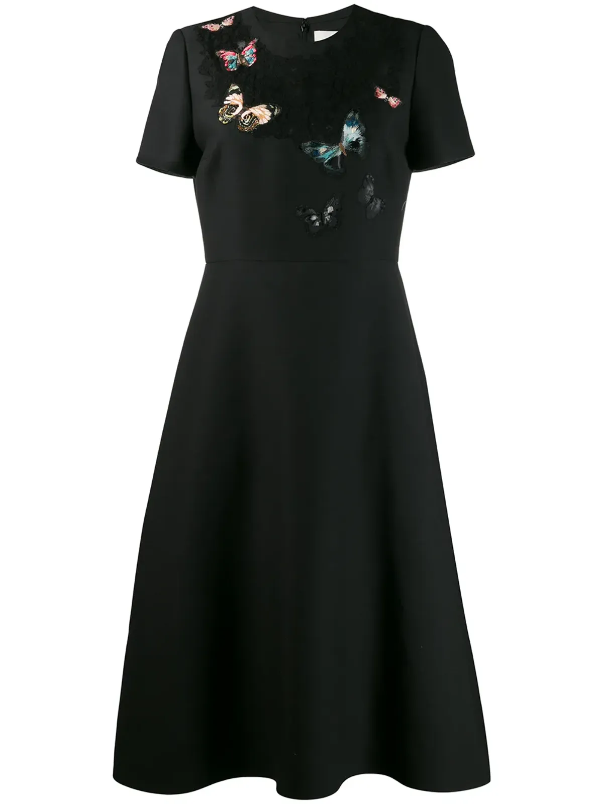 Valentino Garavani エンブロイダード クレープ クチュール ドレス - ブラック - 画像1