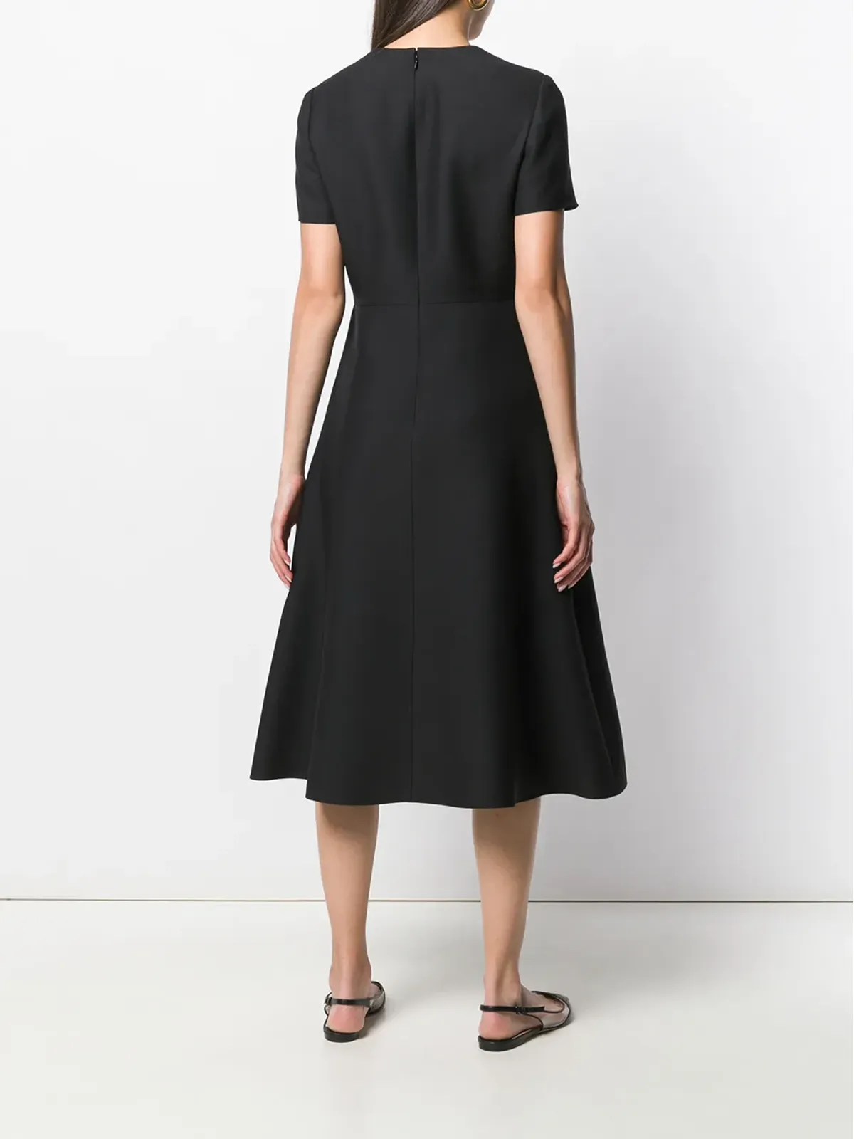 Valentino Garavani エンブロイダード クレープ クチュール ドレス - ブラック - 画像4