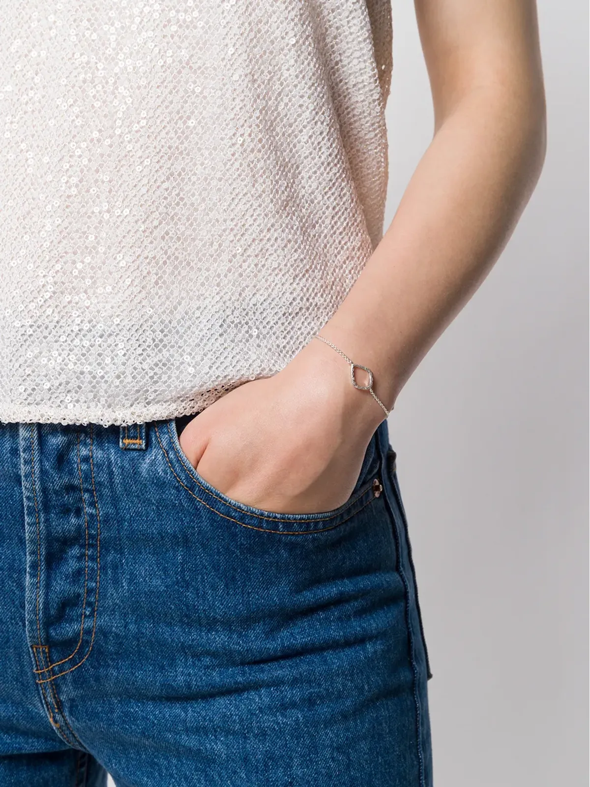 Monica Vinader Riva Diamond Kite Chain ブレスレット - 画像2