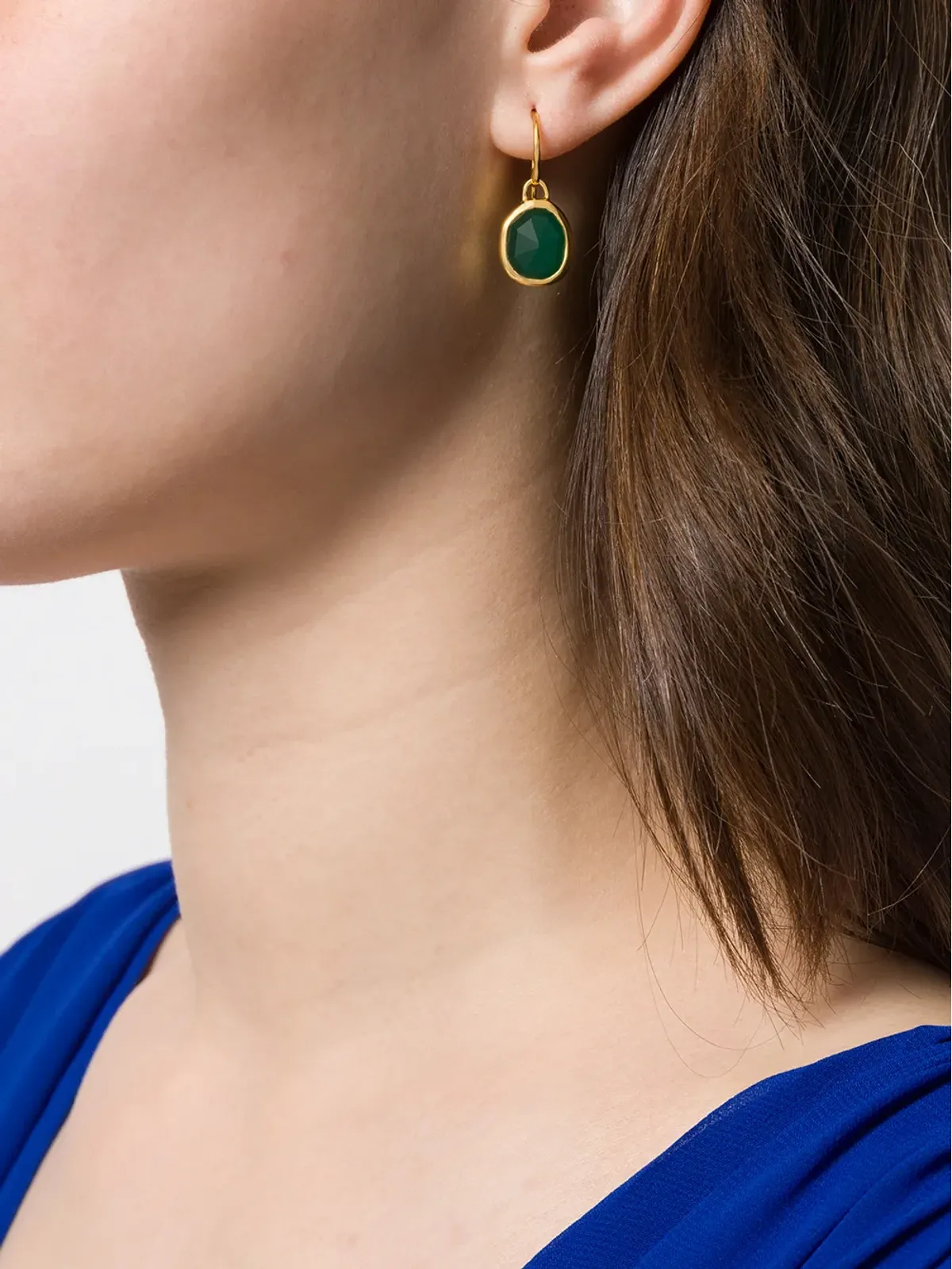 Monica Vinader Siren Wire Green Onyx イヤリング - 画像2