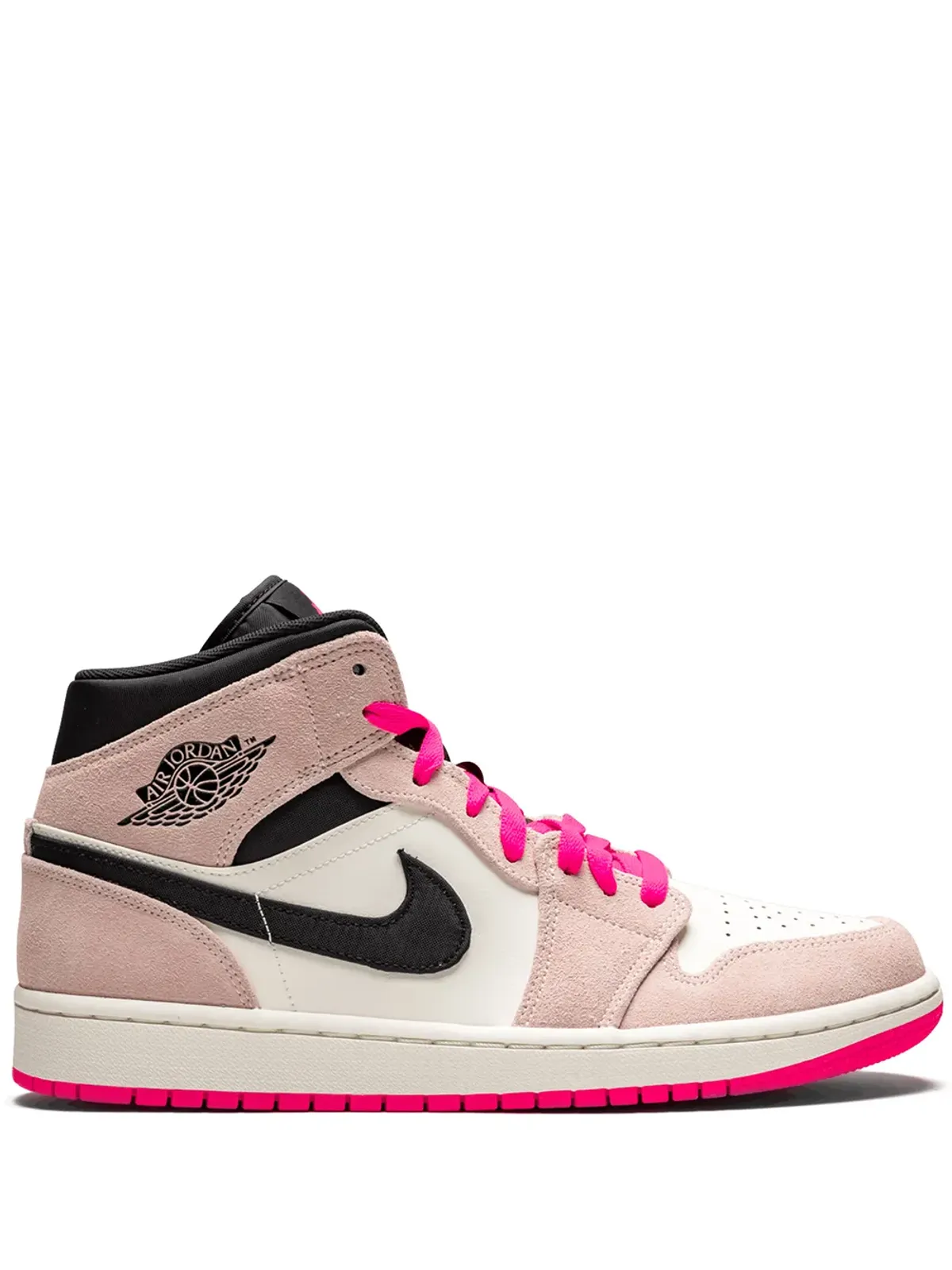 Jordan エアジョーダン1 ミッド SE クリムゾンティント/ハイパーピンク スニーカー - 画像1
