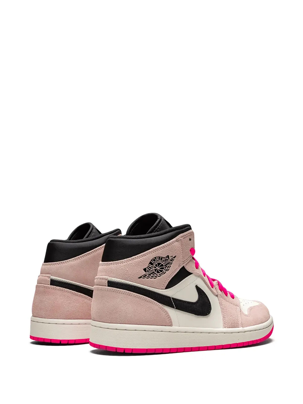 Jordan エアジョーダン1 ミッド SE クリムゾンティント/ハイパーピンク スニーカー - 画像3