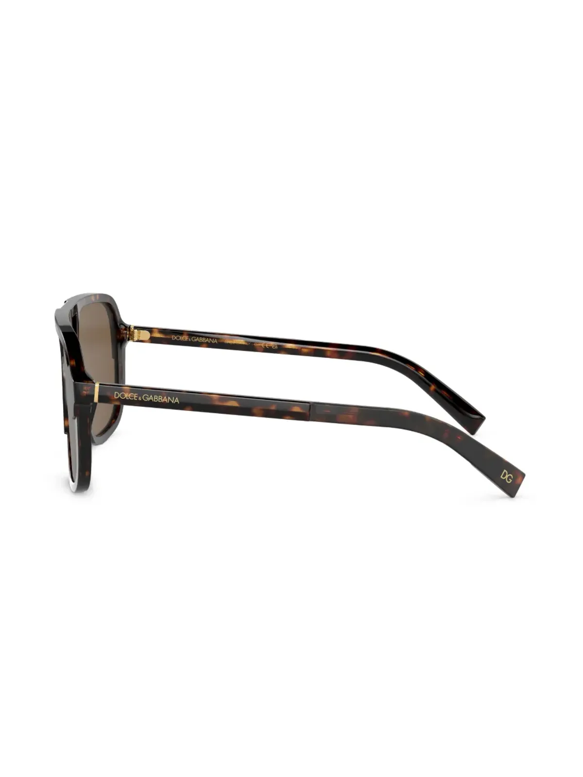 Dolce & Gabbana Eyewear べっこう柄 アビエータ サングラス - 画像3