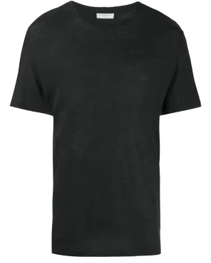 SANDRO ラウンドネックリネンTシャツ（ブラック） - サムネイル1