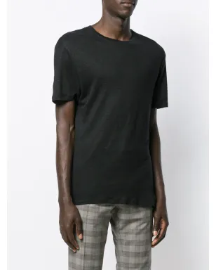 SANDRO ラウンドネックリネンTシャツ（ブラック） - サムネイル5