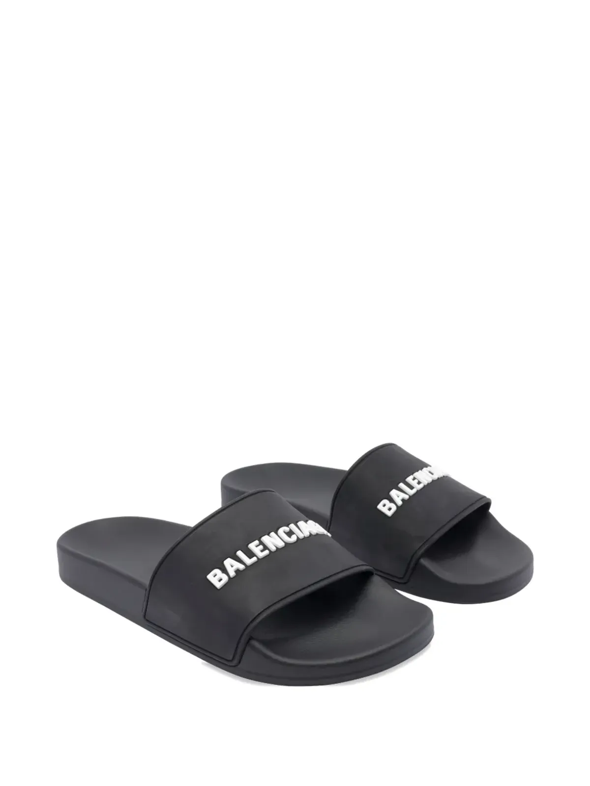 Balenciaga ロゴエンボス プールスライド - 画像2