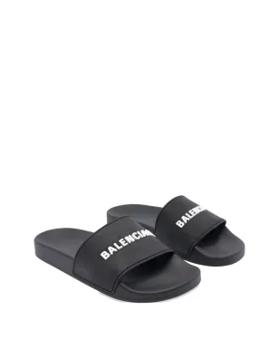 Balenciaga ロゴエンボス プールスライド - サムネイル2