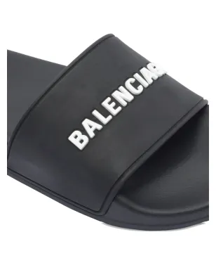 Balenciaga ロゴエンボス プールスライド - サムネイル4