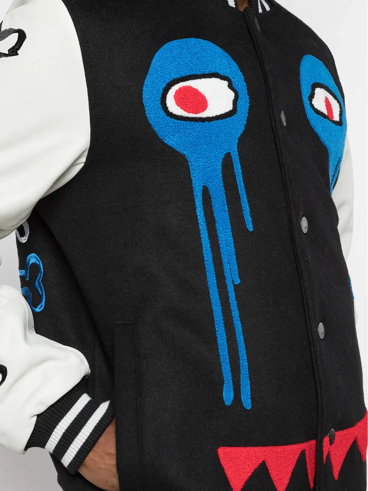Haculla I Have No Legs Varsity bomber jacket - Black - 画像5