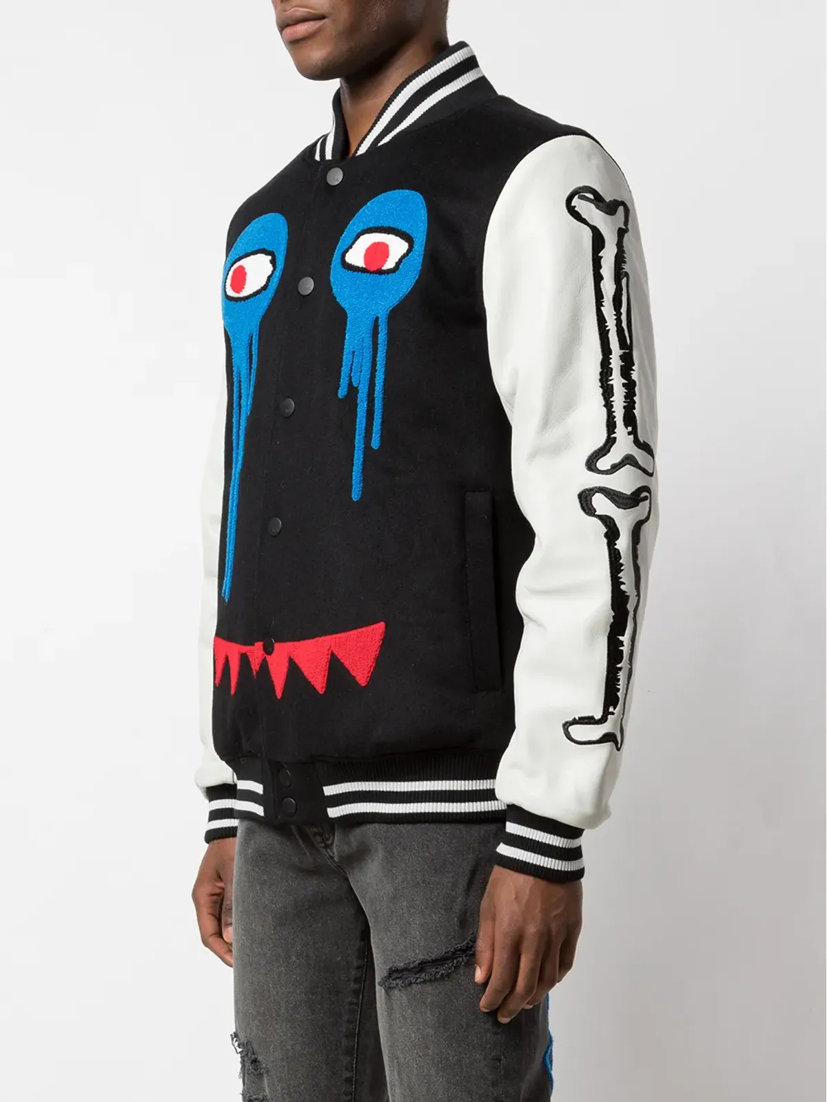 Haculla I Have No Legs Varsity bomber jacket - Black - 画像3