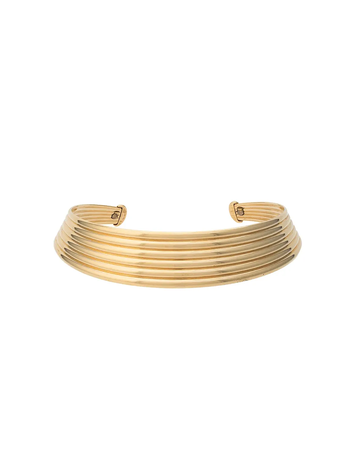 Monet Pre-Owned 1980's ribbed collar - Gold - 画像1