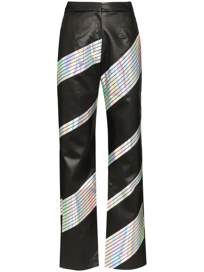 Materiel Materiel ホログラフィックストライプパンツの商品画像