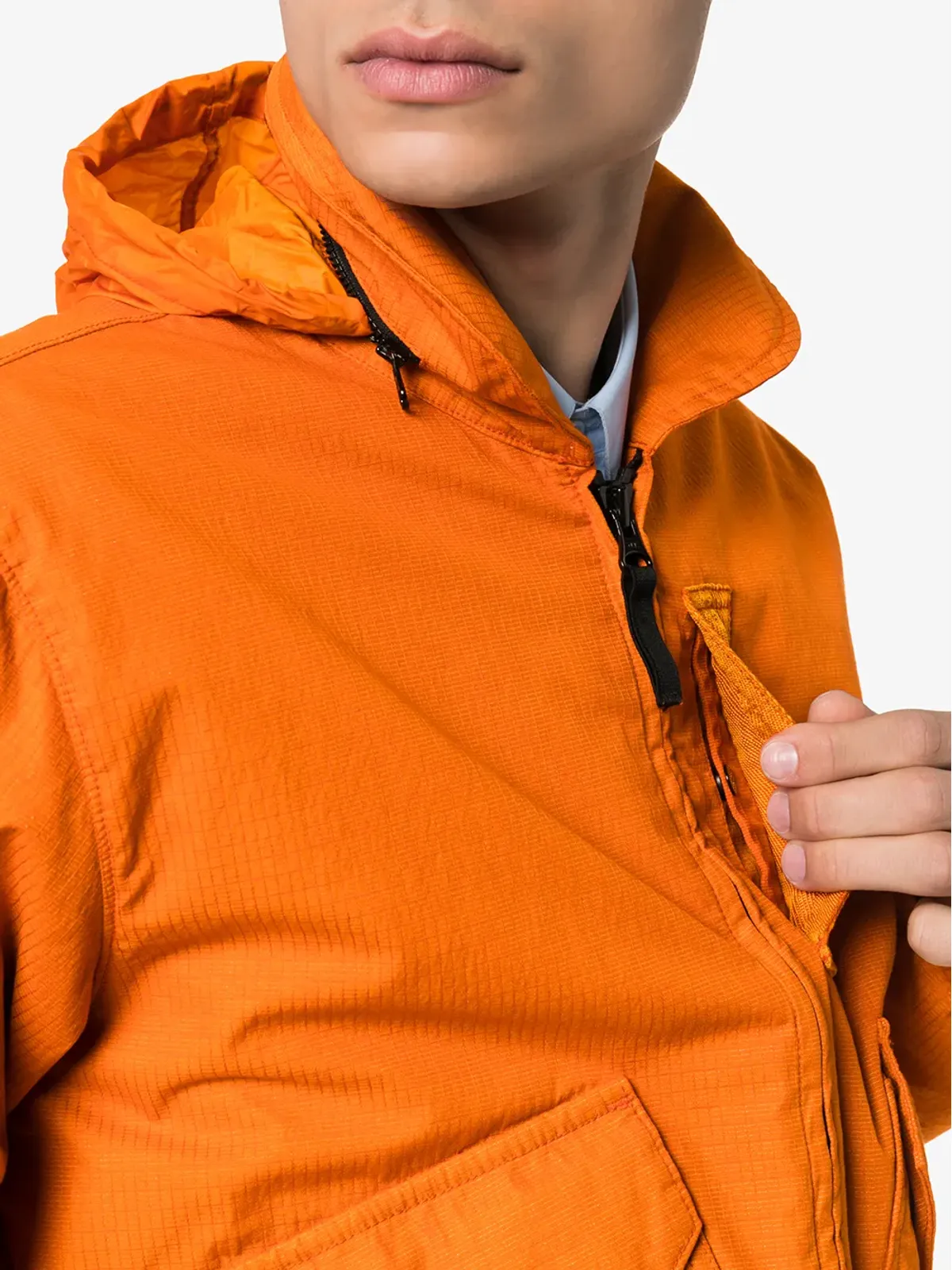 Stone Island ジップフロント軽量ジャケット - オレンジ - 画像5