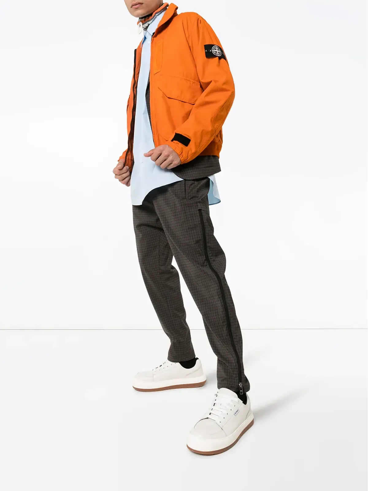 Stone Island ジップフロント軽量ジャケット - オレンジ - 画像2