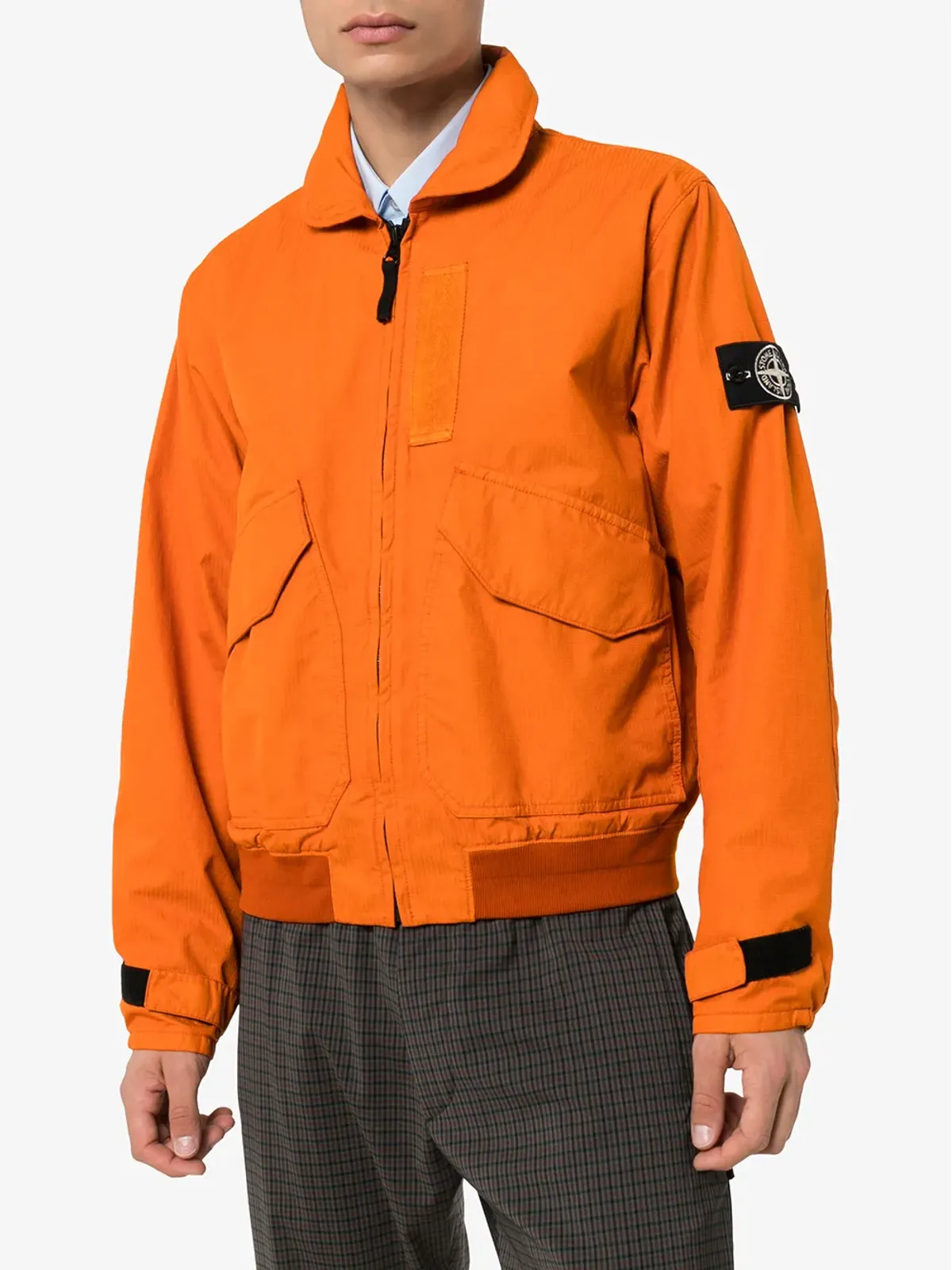 Stone Island ジップフロント軽量ジャケット - オレンジ - 画像3