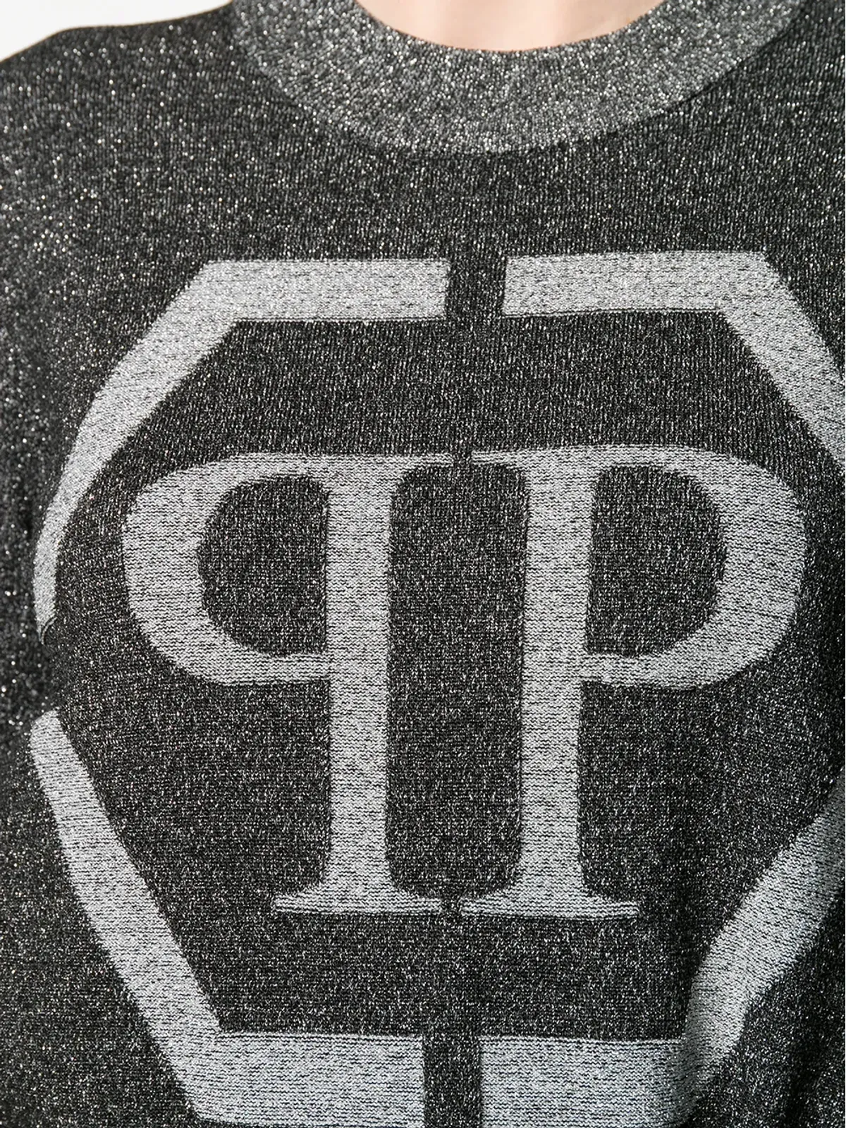 Philipp Plein ロゴ入りルレックスニット - 画像5