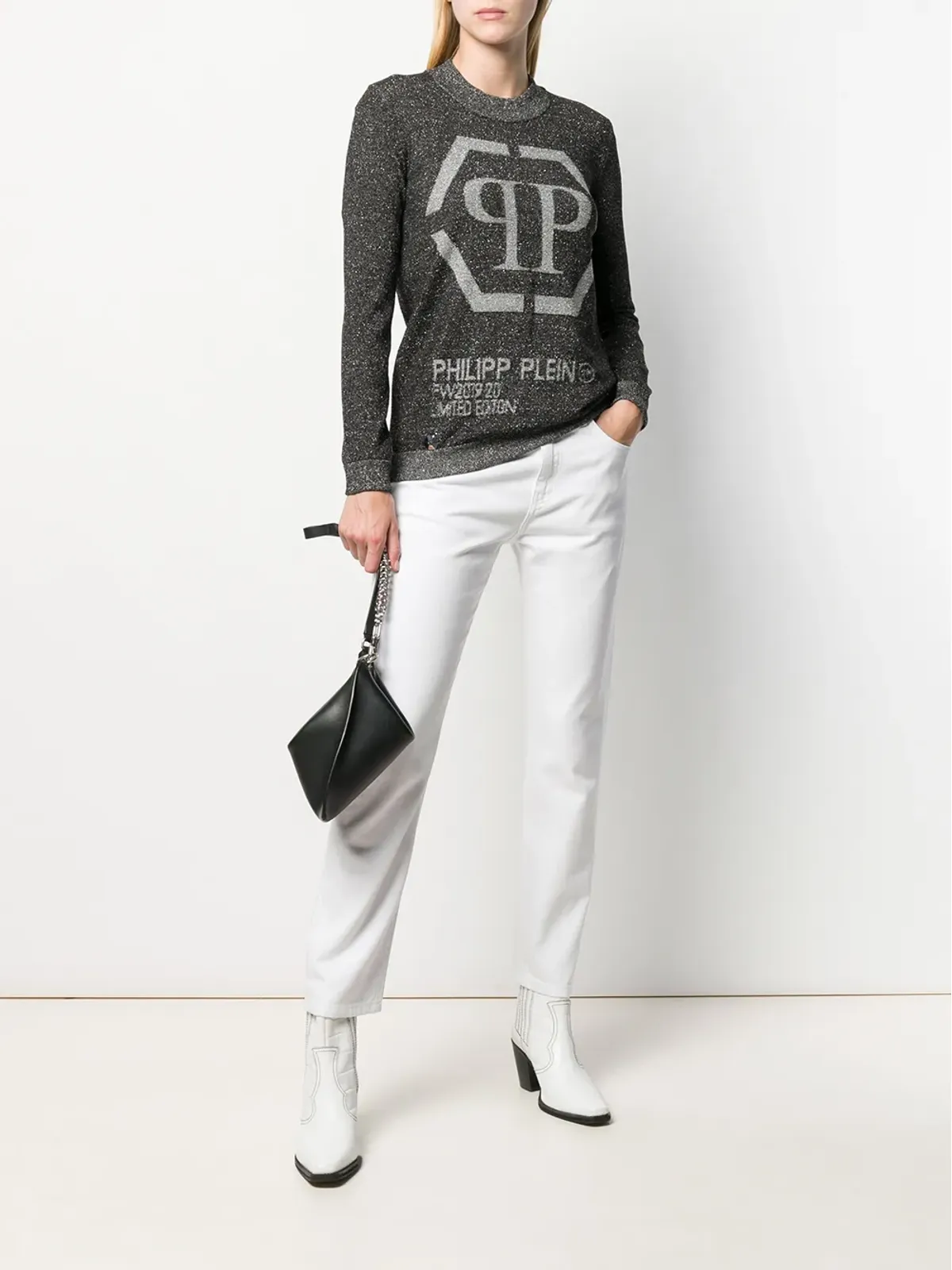 Philipp Plein ロゴ入りルレックスニット - 画像2