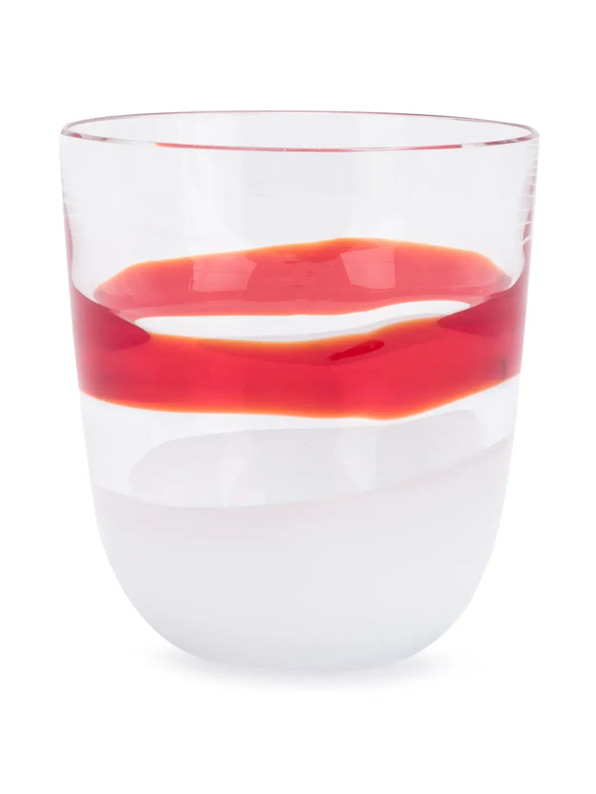 Carlo Moretti stripe print glass - Red - 画像2