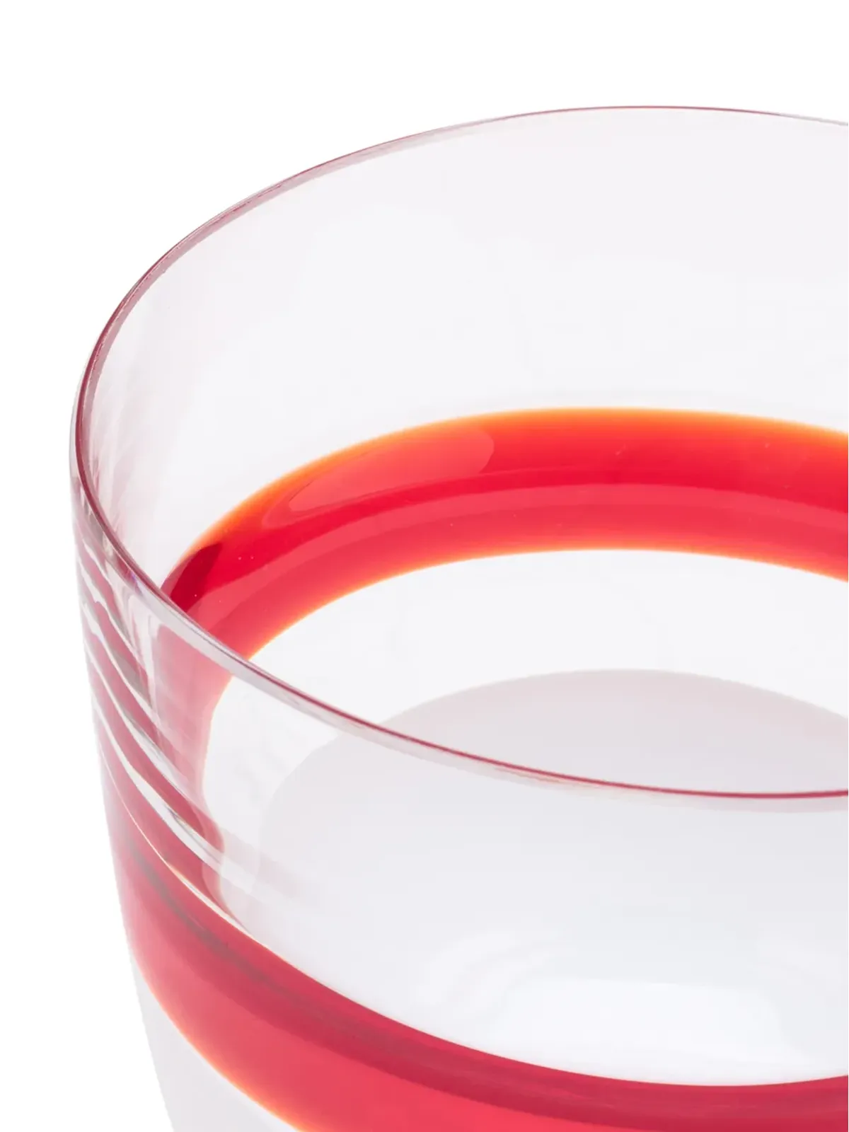 Carlo Moretti stripe print glass - Red - 画像3