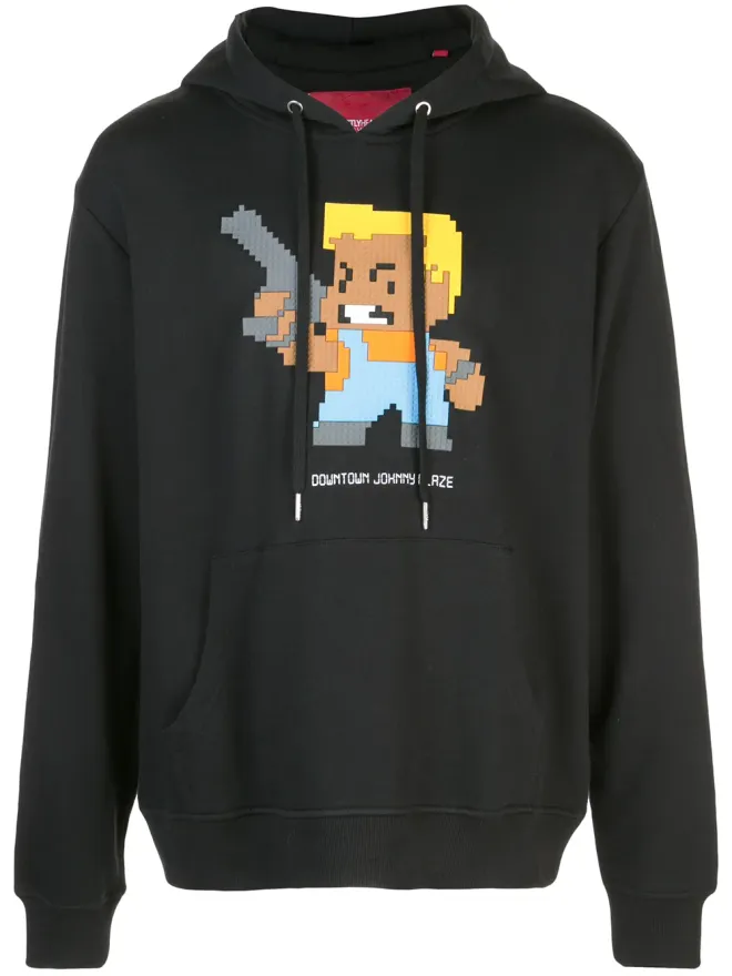 Mostly Heard Rarely Seen 8-Bit Mostly Heard Rarely Seen 8-Bit Downtown Johnny Blaze ピクセル柄フーディ ブラックの商品画像