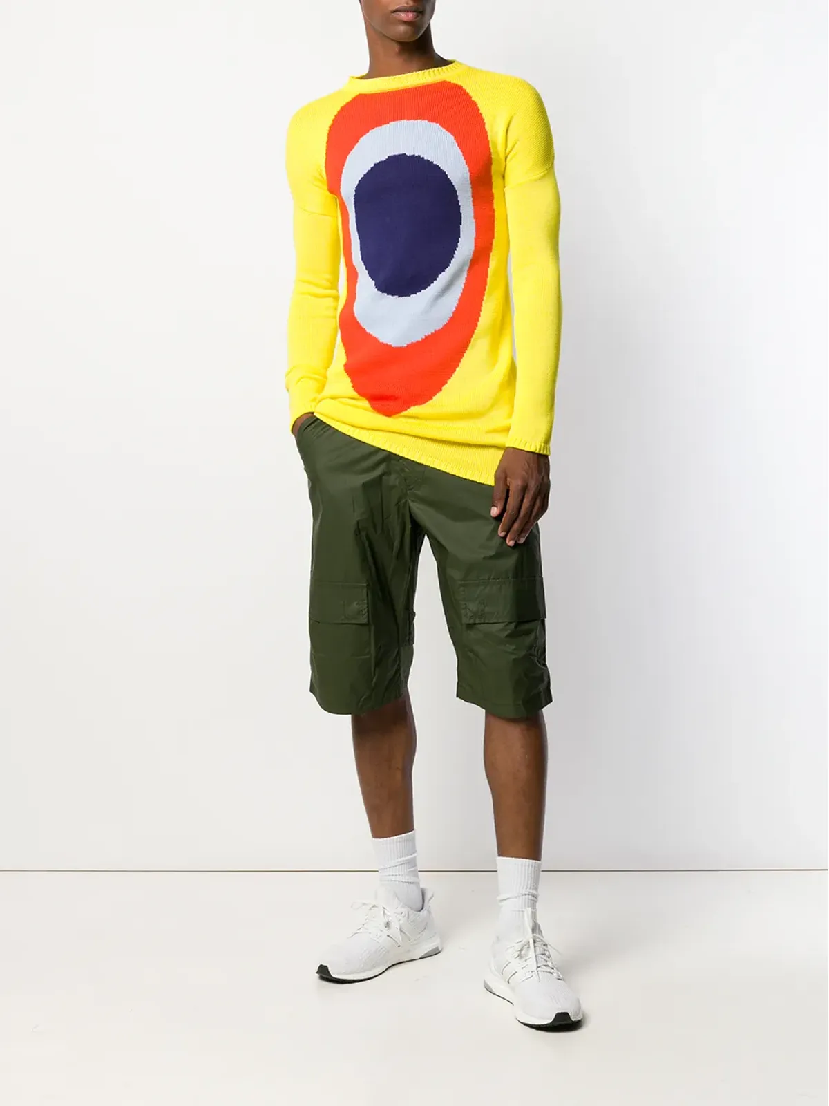 Walter Van Beirendonck ビンテージ 1994/95年 Les Peintures L'Espace L'Art ブロックカラー ジャンパー - イエロー - 画像2