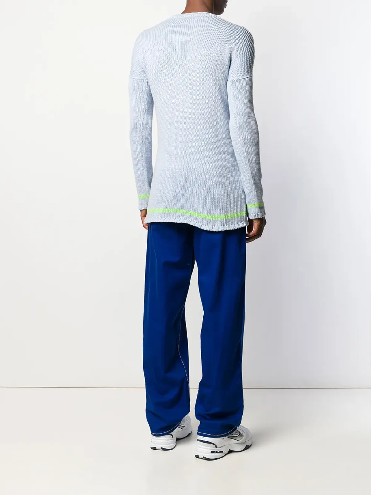 Walter Van Beirendonck 1994/95年 Le Peintures L'Espace L'Art インターシャ ジャンパー - ブルー - 画像4