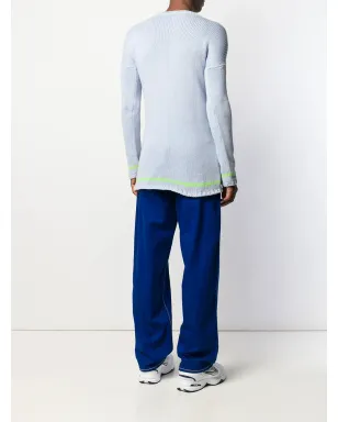 Walter Van Beirendonck 1994/95年 Le Peintures L'Espace L'Art インターシャ ジャンパー - ブルー - サムネイル4