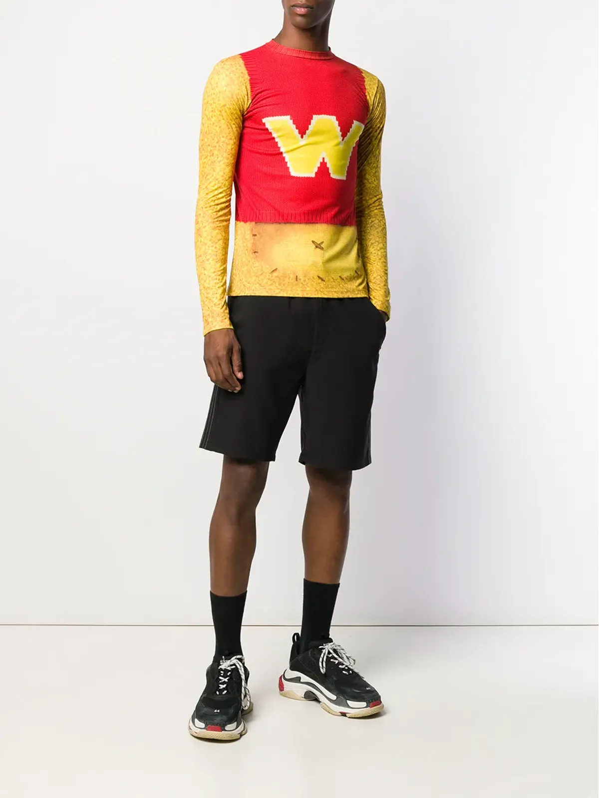Walter Van Beirendonck 1996/97年 Wonderland トロンプ・ルイユ トップ - Yellow - 画像2