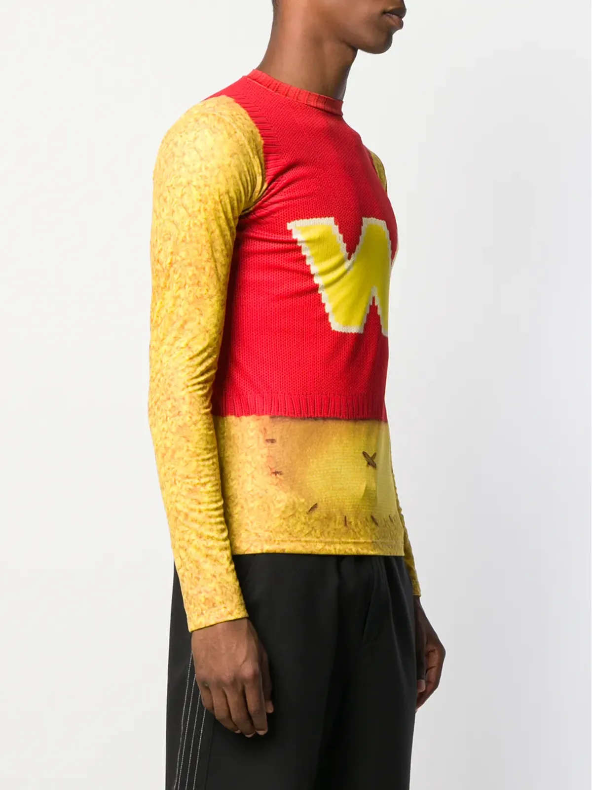 Walter Van Beirendonck 1996/97年 Wonderland トロンプ・ルイユ トップ - Yellow - 画像3