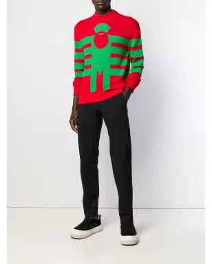 Walter Van Beirendonck ビンテージ イントアルシアニット ジャンパー レッド - サムネイル2